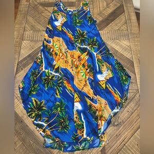 Shoreline Hawaiian Swimsuit Coverup Maxi Dress.